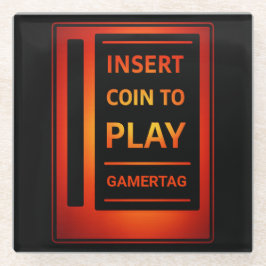 Arcade “Insert Coin to Play” Custom Name Coaster