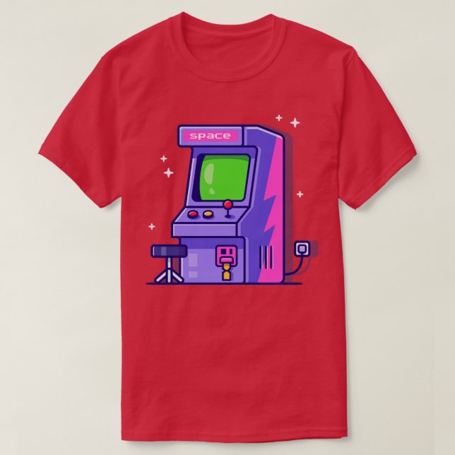 Arcade Maskin Tecknad T Shirt (Design framsida)
