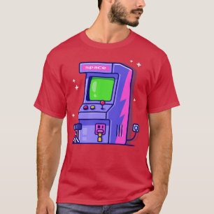 Arcade Maskin Tecknad T Shirt