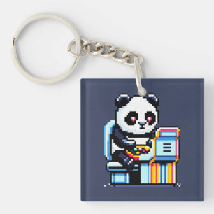 Arcade Panda Gamer - Retro Pixel Art Gaming Design