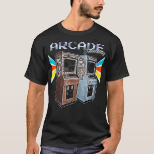 Arcade-skåpet maskin 1970 1980 1990 videospel C T Shirt