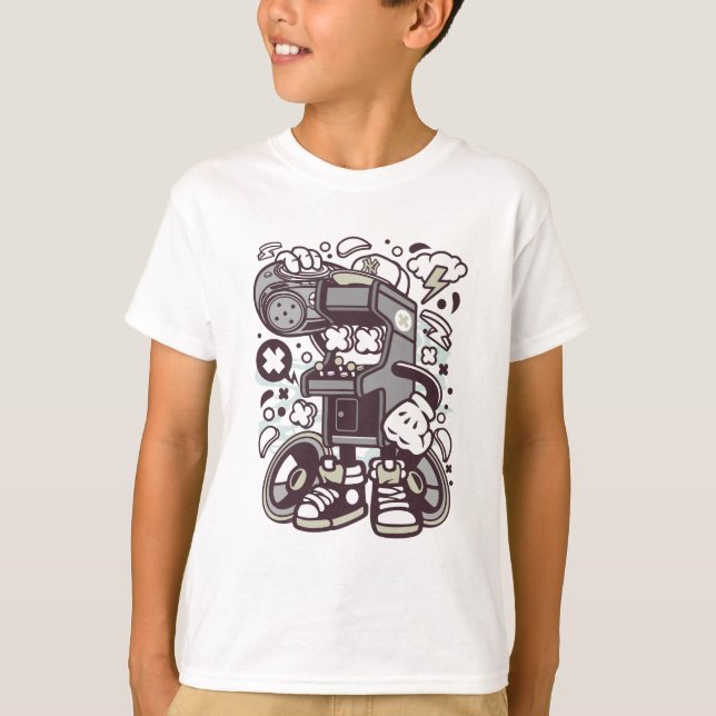 Arcade-spelboombox T Shirt (Framsida)