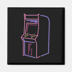 Arcade Video Gamer Game Maskin Vintage 80s 90s Re Magnet