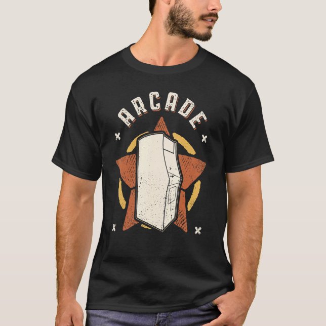Arcade Vintage Retro Classic T Shirt (Framsida)
