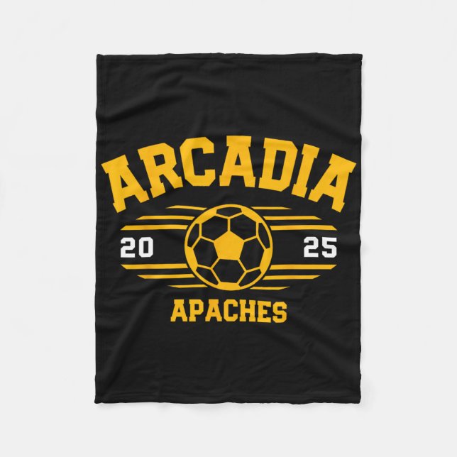 Arcadia Apaches Soccer Byll 2025  Fleecefilt (Framsidan)