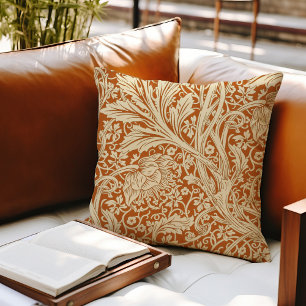 Arcadia Burnt Orange William Morris Mönster Kudde