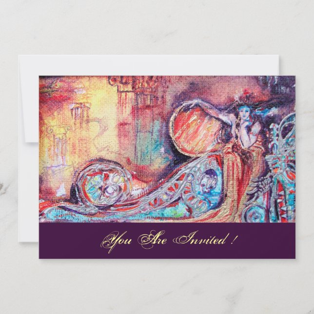 ARCADIA - BUTTERFLY VÄXTER Blue Red Rosa Inbjudningar (Framsida)