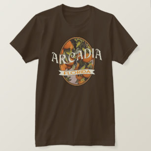 Arcadia Florida vintage stil orange träd T Shirt