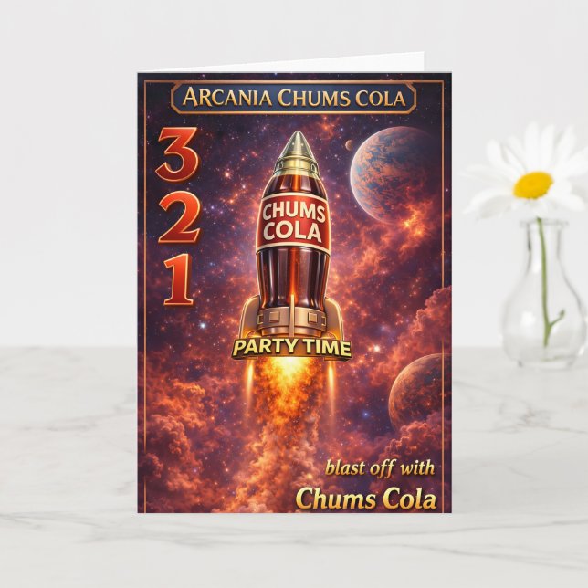 Arcadia kompis cola raketuppskjutning sci-fi födel kort (Liten växt)