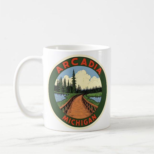 Arcadia Michigan Vintage Kaffemugg (Vänster)