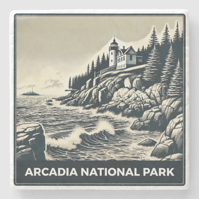 Arcadia nationalpark stenunderlägg (Framsidan)
