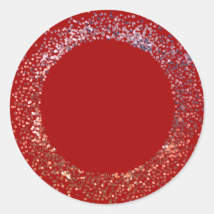 Arcadia red med glitter ram runt klistermärke