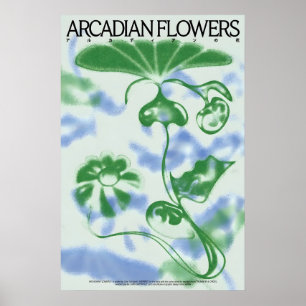 Arcadian Flowers Japanska Abstrakt Bauhaus Formel Poster