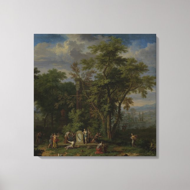 Arcadian Ligcape med ett keremonialt skåp, Ja Canvastryck (Framsida)