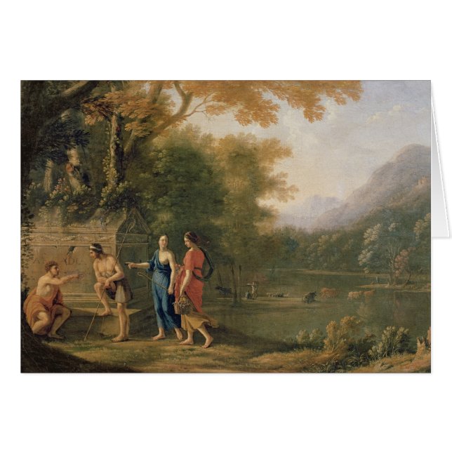 Arcadianshepherdset Hälsningskort (Framsidan Horizontal)