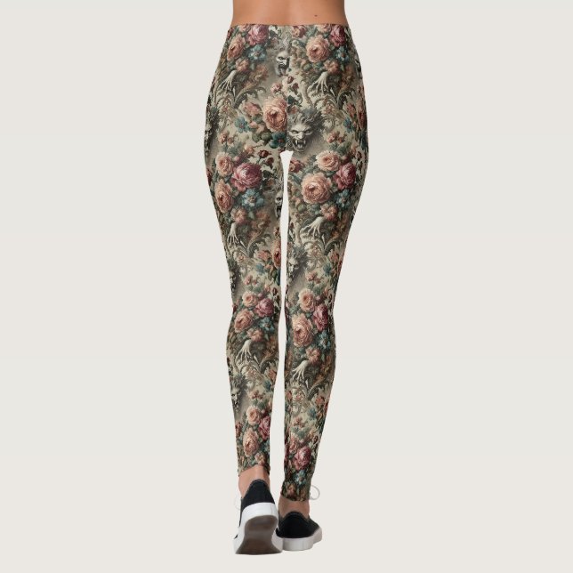 🩸 Arcane Altars - Gothic Victorian Leggings (Baksida)