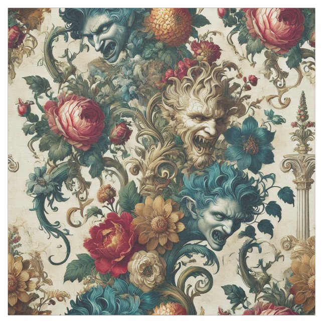 Arcane Anarchy - Gothic Påstående Tile Tyg (Provkarta)