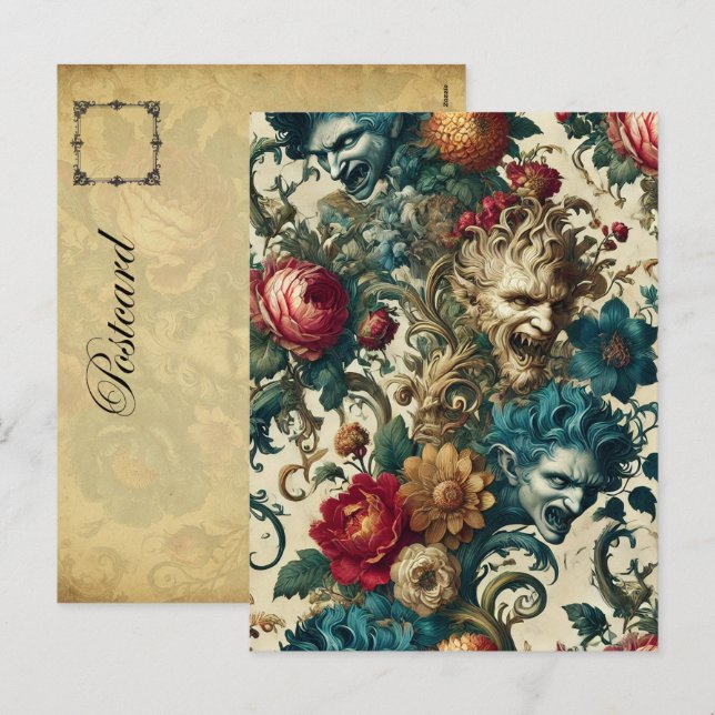 Arcane Anarchy - Gothic Victorian Helg Vykort (Fram/baksida)