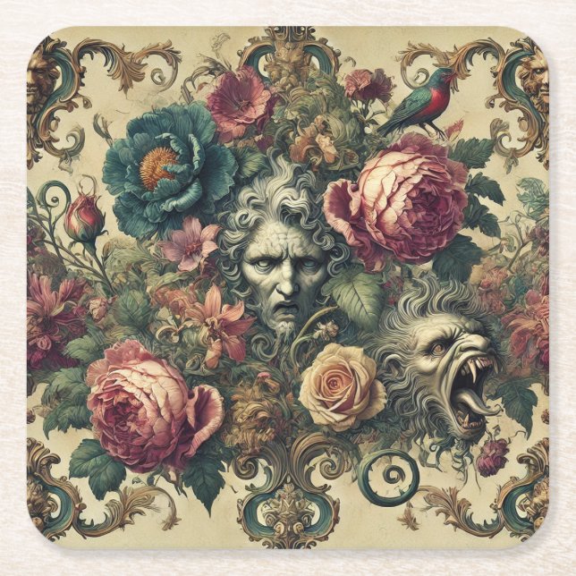 Arcane Atelier - Gothic Baroque Dekorativ kudde Underlägg Papper Kvadrat (Framsidan)