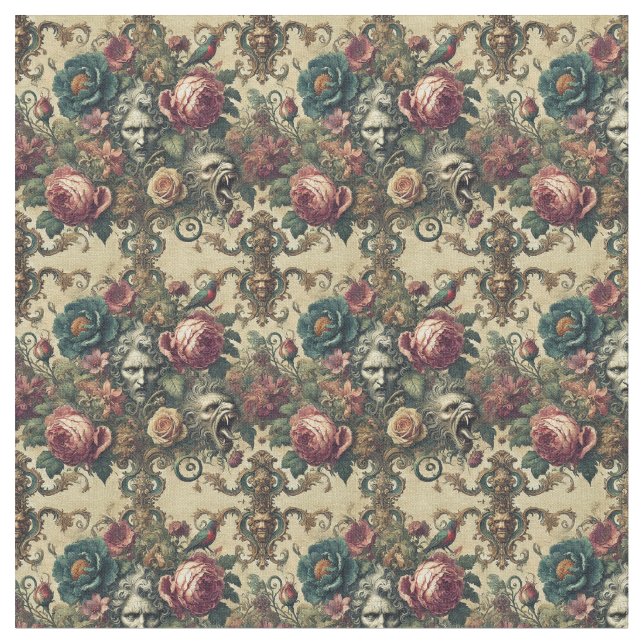 Arcane Atelier - Gothic Victorian Dense Tile Tyg (Närbild)