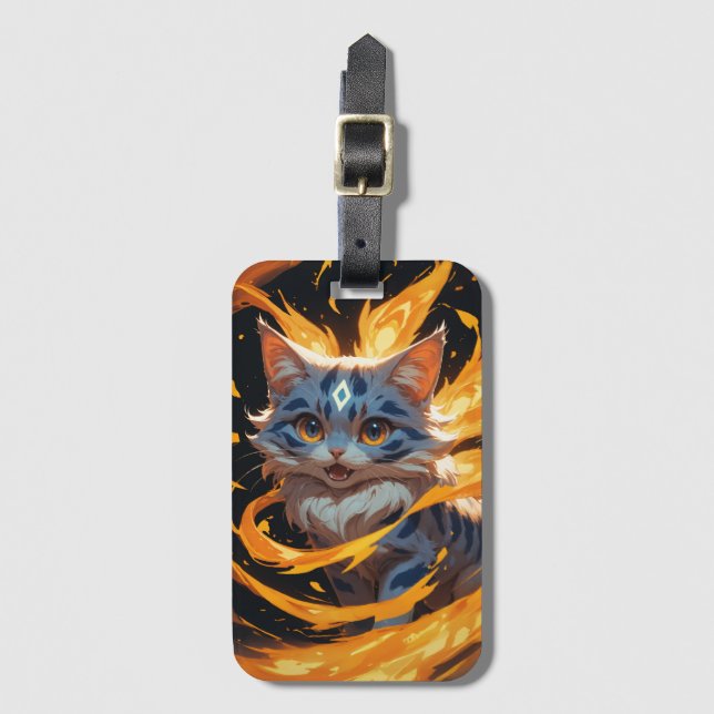 Arcane Ember: The Flamebound Kitten Familiar Bagagebricka (Framsida vertikal)