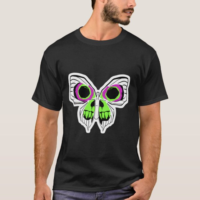 Arcane Jinx Monkey Butterfly Tattoo T-Shirt (Framsida)