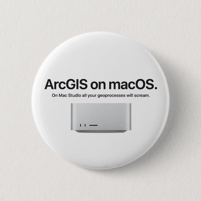 ArcGIS på macOS Knapp (Framsida)