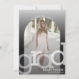 Arch 2-Photo Ombre Studenten-meddelande Tack Kort