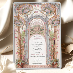 Arch art nouveau Bröllop Inbjudningar