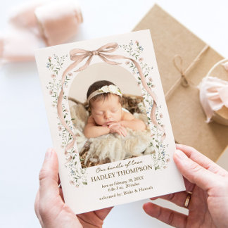 Arch Blommar Baby Tillkännagivande