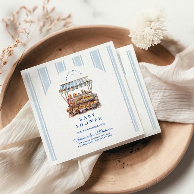 Arch Blue Farmers Market Baby Shower Pappersservett (Skapare uppladdad)