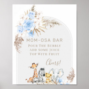 Arch Boho Blommigt Safari Baby Shower Mamma-osa Si Poster