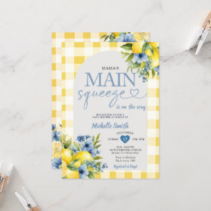 Arch Boho Mamma Huvudsaklig Lemon Baby Shower Inbjudningar