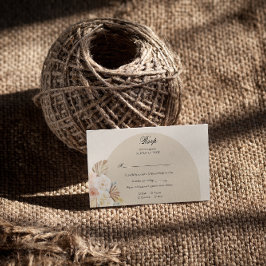 Arch Boho Pampas Grass Bröllop OSA Tilläggskort