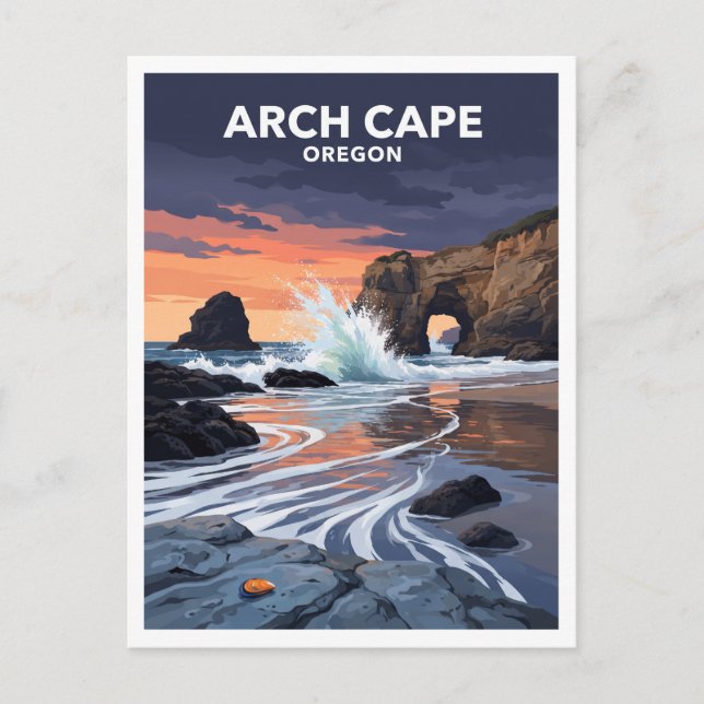 Arch Cape Oregon Vykort (Framsida)