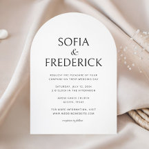 Arch Classic Photo Script Black and White Bröllop