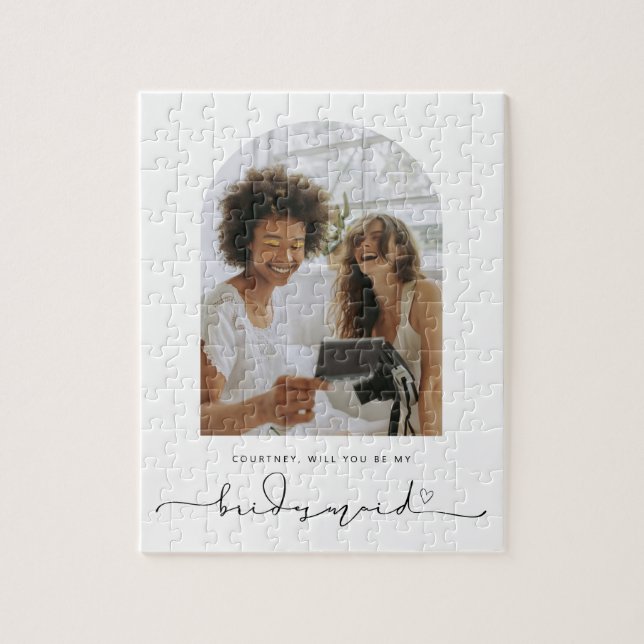Arch.. Du är min Bridesmaid Frieri Puzzle Pussel (Vertikal)