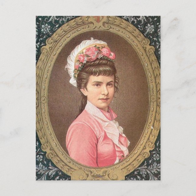 Arch Duchess Gisela, dotter Empress Elisabeth Vykort (Framsida)