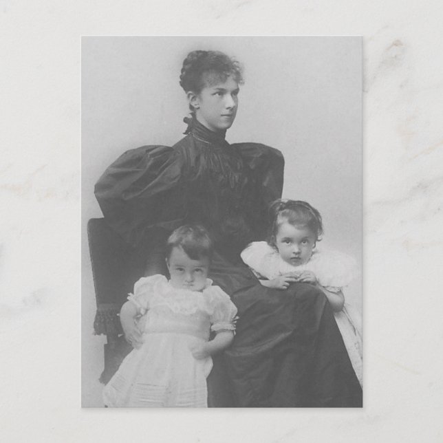 Arch Duchess Marie-Valerie, dotter Sisi & children Vykort (Framsida)
