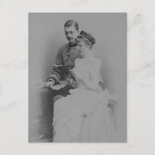 Arch Duchess Marie-Valerie från Österrike med make Vykort
