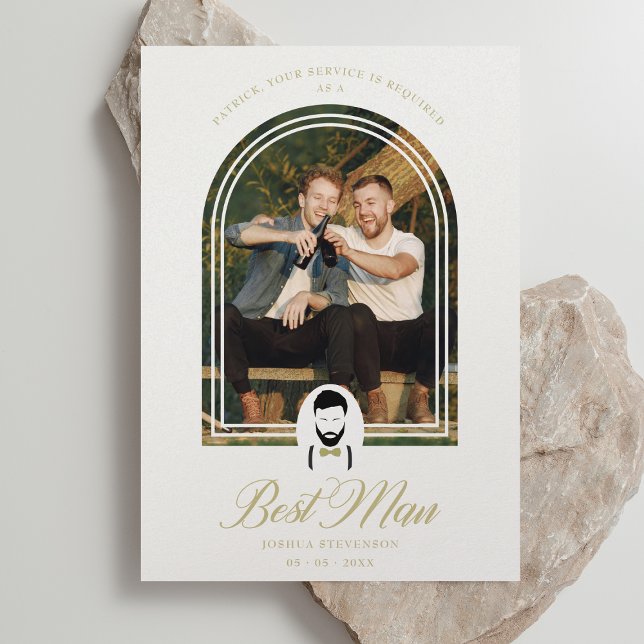 Arch Effect Best Man Funny Bröllop Simple Frieri (Skapare uppladdad)