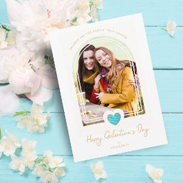 Arch Effect Blue Heart Friends Lycklig Galentine Kort