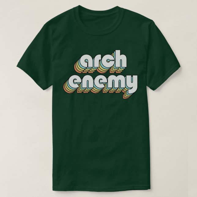Arch Enemy Retro Regbow Typography Faded Stil T Shirt (Design framsida)