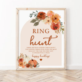 Arch Fall Boho Pumpkin Ring Hunt Möhippa Poster