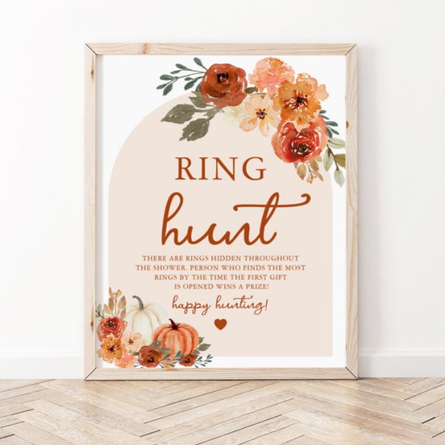 Arch Fall Boho Pumpkin Ring Hunt Möhippa Poster (Skapare uppladdad)