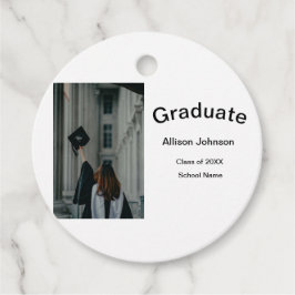 Arch-fotomodern elegant enkel studentfest gåvor etiketter