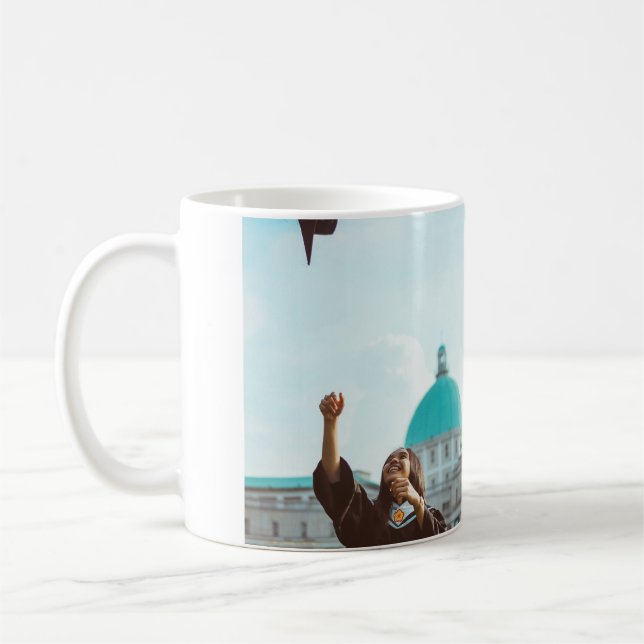 Arch-fotomodern elegant enkel studentfest kaffemugg (Vänster)