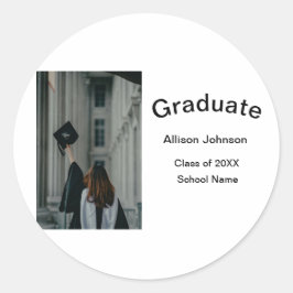 Arch-fotomodern elegant enkel studentfest runt klistermärke