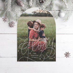 Arch Glory Hand-Lettering Helgdag Photo Card Inbjudningar