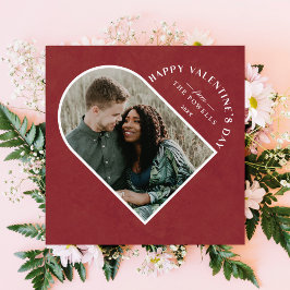 Arch Heart Valentine Day Photo Card - Currant Inbjudningar